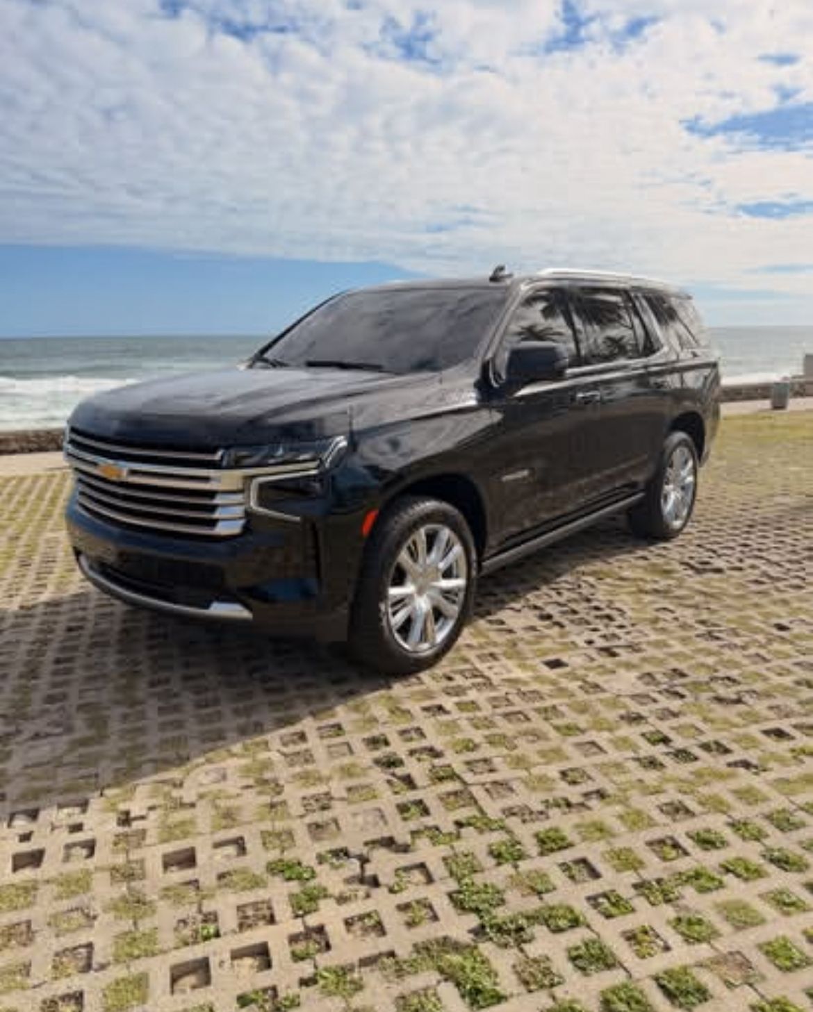 Luxury SUV by the ocean